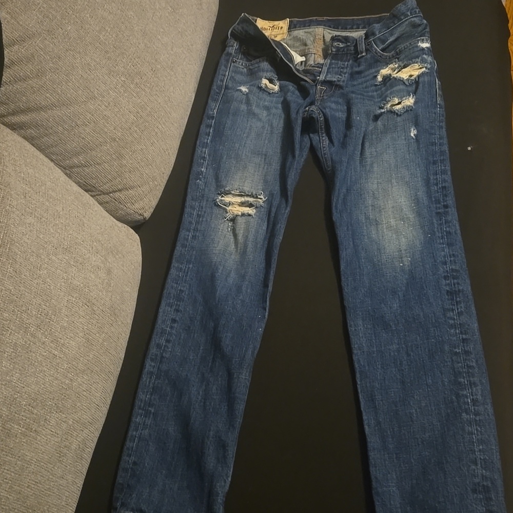 Hollister Mens Dark Blue Denim Jeans